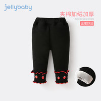 女童裤子加绒加厚冬款儿童冬装夹棉秋冬婴儿冬季外穿宝宝棉裤女冬 黑色