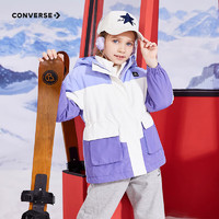 CONVERSE 匡威 童装女童短款棉服夹克2件套儿童外套 羽白色 155(L)