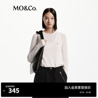 MO&Co. 摩安珂 2024秋假两件圆领正肩长袖棉质T恤MBD3TEET06摩安珂 本白色 S/160