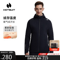 HOTSUIT 后秀 保暖外套男款运动夹克连帽秋冬上衣挡风暖气绒 矿物黑 L