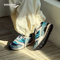 saucony 索康尼 COURAGEOUS情侣复古休闲鞋男女经典拼接运动休闲鞋灰兰44.5