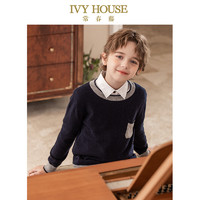 IVY HOUSE 常春藤 儿童装男童冬季款 圆领毛衣羊毛羊绒毛衫保暖上衣