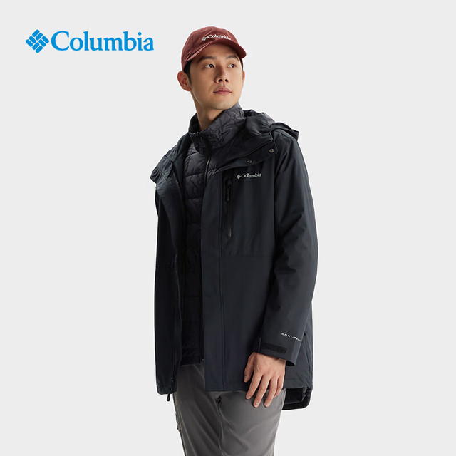 Columbia 男款三合一防水金点夹棉冲锋衣 WE8778