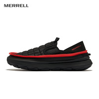 MERRELL迈乐男女同款面包鞋HUT MOC 2 一脚蹬休闲鞋户外露营耐磨 40 黑红（男）