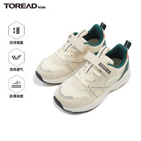 TOREAD kids 季儿童运动鞋QFSSBL85771 米色森林绿-厚网 37码