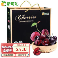 斯可沁 智利车厘子大樱桃水果年货节盒装 3JJJ级大果5斤至尊果