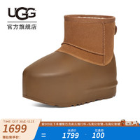 UGG 冬季新款男女同款迷你脆皮泡芙雪地靴1158370 CHE | 栗色 37