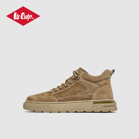 Lee Cooper 个性简约复古英伦马丁靴系带休闲男靴LCQBCA1243047 卡其 42码