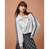 商场2024秋季时尚韩版学院风百搭减龄简约设计卫衣