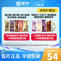 蒙牛随变香草咖啡脆皮雪糕草莓软芯口味冰淇淋小布丁(40g/支)共40支