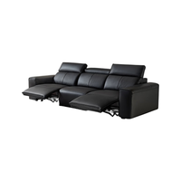 QuanU 全友 102956 电动大黑牛沙发 左1功能+中1+右1功能 黑色