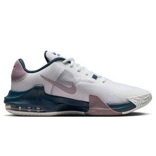 百亿补贴：NIKE 耐克 篮球鞋男子减震AIR MAX IMPACT 4运动鞋DM1124-102白42.5 DM1124-102白/浅紫-海蓝-灰