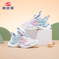 哈比熊（HOBIBEAR）童鞋女童春秋运动鞋时尚旋钮扣软底休闲儿童鞋JD91G79