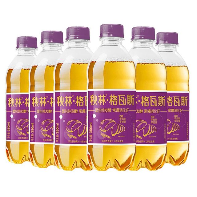 百亿补贴：秋林·格瓦斯 百香果味格瓦斯 350ML*6瓶装