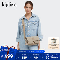 kipling 凯普林 女款2024秋冬时尚潮流单肩包斜挎包腋下包法棍包|CHILLY UP 米色老花