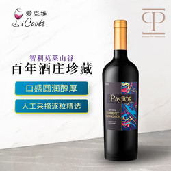 iCuvee 爱克维 牧羊人画廊珍藏赤霞珠干红葡萄酒750ml 智利原瓶 画廊珍藏赤霞珠单瓶