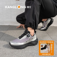康龙男鞋秋冬季工装登山鞋男户外皮面防水马丁靴男工作休闲运动鞋子男 银色 40