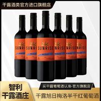 百亿补贴：CONCHA Y TORO 干露 旭日梅洛半干红葡萄酒智利进口红酒750ml*6整箱