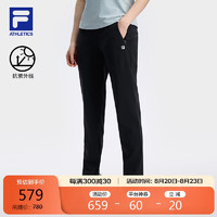 FILA 斐乐女士针织长裤2024秋季基础防晒运动直筒裤 175/74A/XL