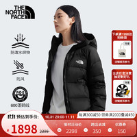 北面（The North Face）羽绒服女600蓬鹅绒外套防泼水户外保暖24秋季|7QVV JK3/宇宙黑 XXL