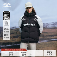 茵宝（Umbro）【罗一舟同款】运动羽绒服连帽复古保暖秋冬大衣外套   （充绒量：195g）