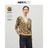 NEXY.CO 奈蔻 冬季时尚气质小众假两件羊毛针织衫女毛衣