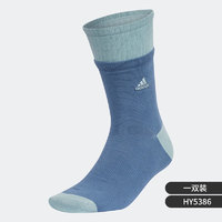 adidas 阿迪达斯 官方正品男女运动叠层撞色高筒袜一双装HY5386