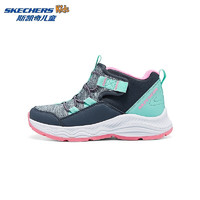 SKECHERS 斯凯奇 儿童秋冬棉鞋女童加绒保暖休闲鞋轻便耐磨运动靴子303413L 木炭色/多彩色/CCMT 30码