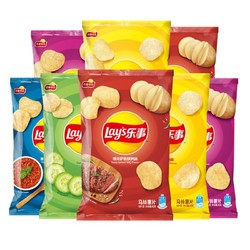 Lay's 乐事 薯片40g土豆片原切大包装10包休闲追剧零食品小吃