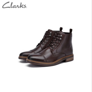 Clarks 其乐 工装马丁靴其乐男士复古流行潮流系带男皮靴261623477 39.5