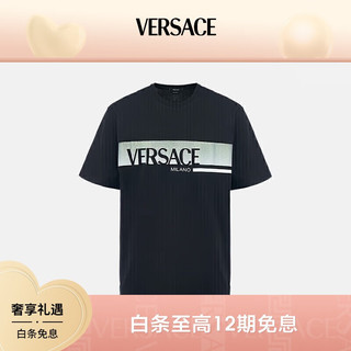 VERSACE 范思哲 男装范思哲渐变T恤短袖黑色M