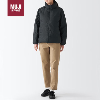 MUJI 無印良品 无印良品（MUJI）女式 便携式 立领羽绒夹克 BDC32C2A 黑色