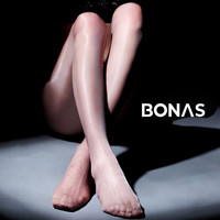 宝娜斯马油丝袜情趣诱惑珠光丝袜性感丝滑薄款黑丝连裤油光袜 2肤