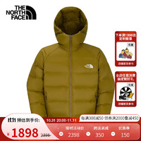 北面（The North Face）羽绒服男户外600蓬鹅绒填充高蓬保暖防泼水外套24秋冬|7W7G 1OB/苍苔绿 S/165