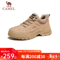 骆驼（CAMEL）男士复古户外登山工装休闲低帮鞋 G13A342170 流沙色 41 