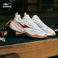 鸿星尔克布丁阿甘鞋男秋冬季复古皮面休闲鞋厚底老爹鞋运动鞋 102云雾灰/浅灰 39