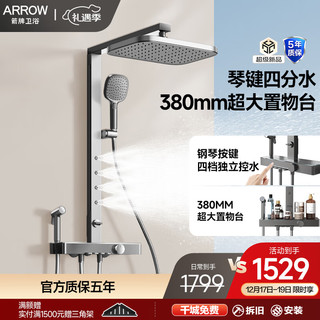 ARROW 箭牌卫浴 C1 ProMax AE34186MZGGW-P2 置物淋浴花洒套装 枪灰