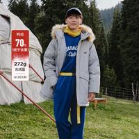 new balance 23年男女同款冬季潮流保暖连帽长款户外羽绒服AMJ33330 TAG M