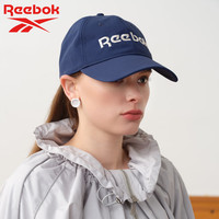 Reebok 锐步 轻薄透气修饰脸型经典棒球帽 鸭舌帽 休闲运动帽 遮阳帽 男女同款 藏青色