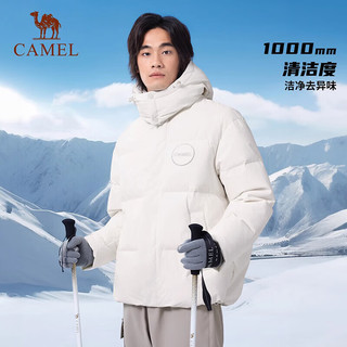 骆驼（CAMEL）【防泼书防钻绒】户外羽绒服2024冬季男女防风抗寒保暖面包服  男女同款女生