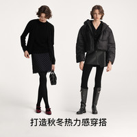 ubras微压瘦腿厚绒保暖打底防勾丝防走光黑丝连裤袜秋冬美腿袜女