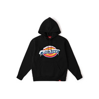 Dickies 帝客 24秋冬新品 堆雪logo印花连帽抓绒宽松休闲卫衣 男女情侣