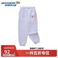 SKECHERS 斯凯奇 男女童针织长裤儿童秋冬季新款保暖运动休闲束脚裤L424K024