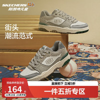 SKECHERS 斯凯奇 儿童板鞋春秋低帮休闲复古男童厚底轻便防滑运动鞋406157L