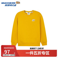 SKECHERS 斯凯奇 童装男女中大童卫衣2024秋季新款舒适儿童休闲上衣L424K046