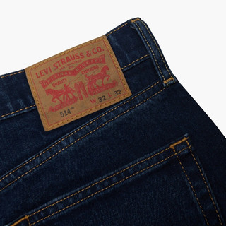 Levi's 李维斯 男士514标准舒适直筒牛仔长裤 00514-1655 深蓝色 30 32