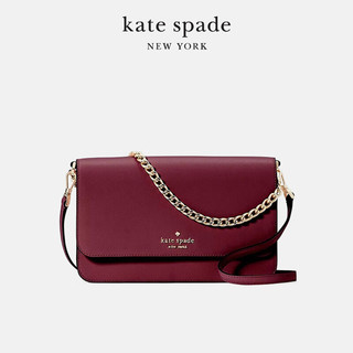 Kate Spade 凯特·丝蓓 ks 女包中号链条单肩手提斜挎包深红色KC430601