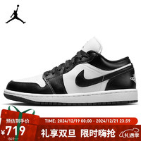 Jordan篮球鞋女子熊猫AJ1乔1JORDAN 1低帮运动鞋DC0774-101白黑35.5