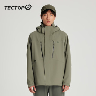 TECTOP 探拓 冲锋衣三合一加厚防寒保暖户外滑雪登山服 鸭绿 L