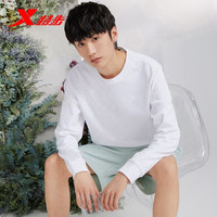 XTEP特步卫衣男女春秋宽松休闲运动服篮球套头上衣长袖装 珍珠白 XL 180